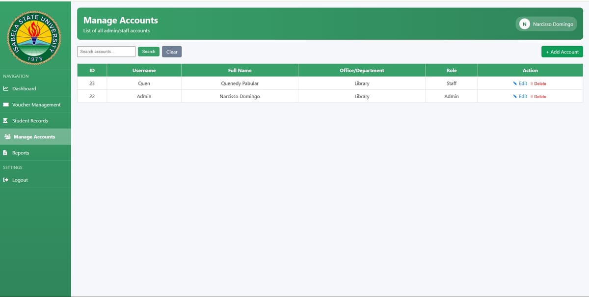 RFID Student Voucher Network Access System
