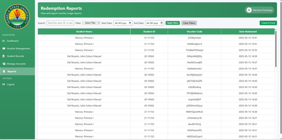 RFID Student Voucher Network Access System