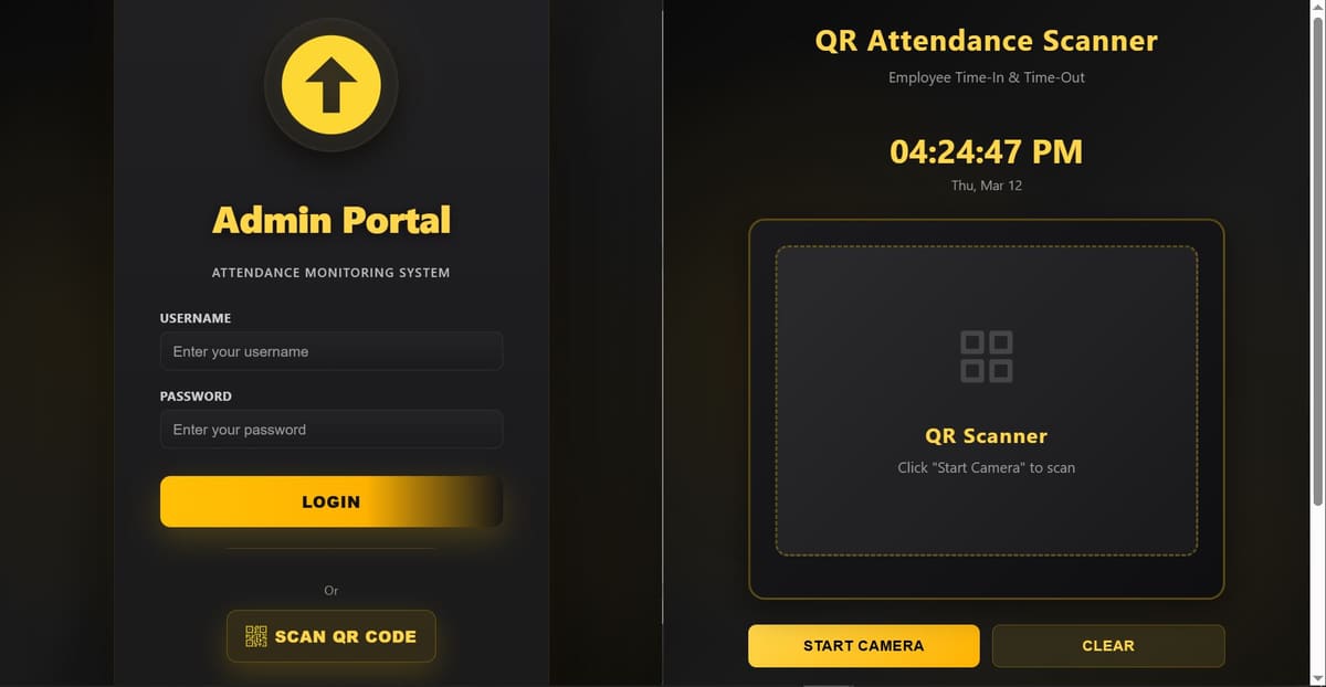 QR Code Attendance & DTR Management System