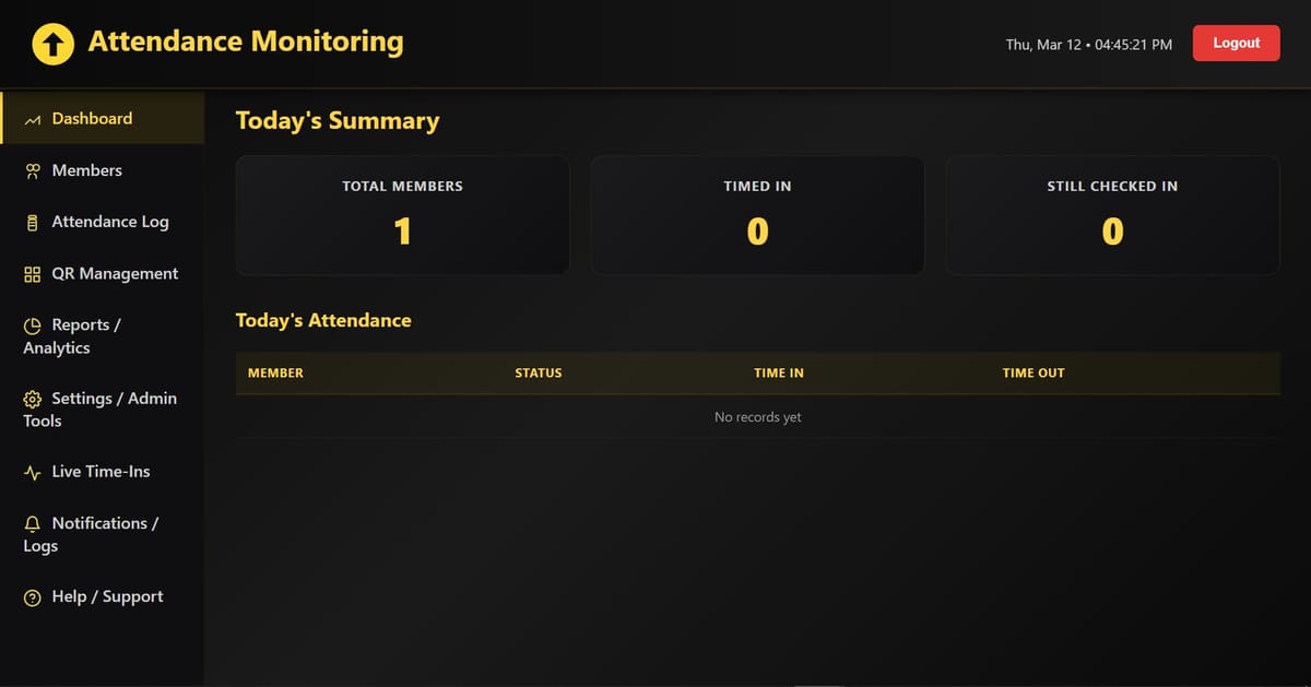 QR Code Attendance & DTR Management System